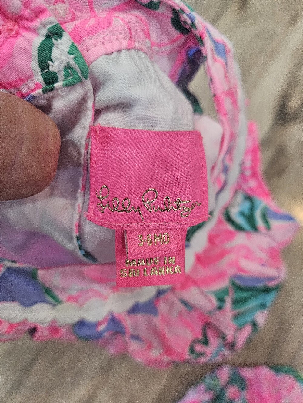 Lilly Pulitzer Baby Paloma Bubble Dress 3-6 mo Pink Floral Vacation Resort - Picture 3 of 6